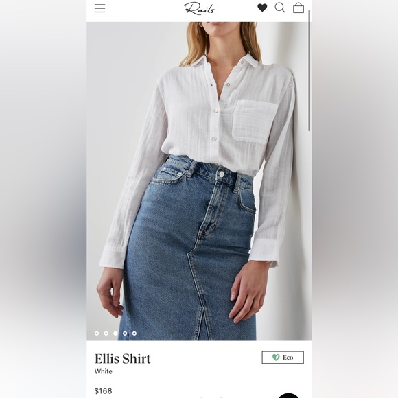 Rails white button down - Picture 1 of 7